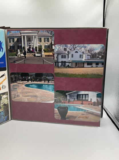 completed, vintage Graceland & Memphis vacation photo scrapbook