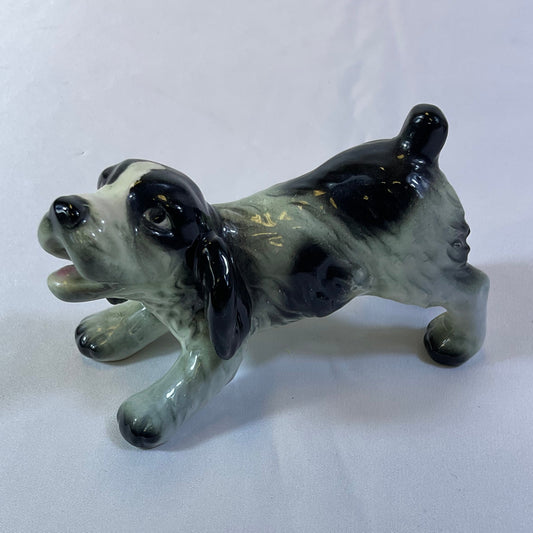 Goebel Hummel Vintage Handmade Porcelain Playful Puppy Cocker Spaniel Dog Figurine Western Germany