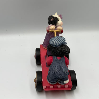 Enesco Mary's Moo Moos Lionel Our Love is On Track Cow Train Figurine #780812