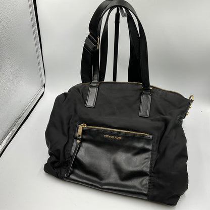 Michael Kors Black Tote Shoulder Bag Gold Hardware