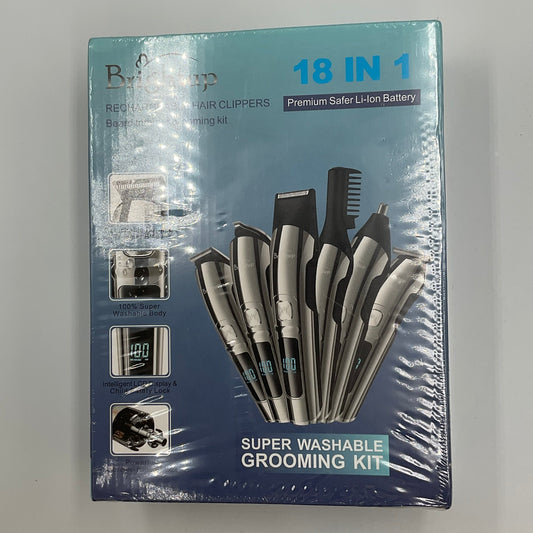 Brightup 18-in-1 Rechargeable Men’s Grooming Kit New In Box Sealed