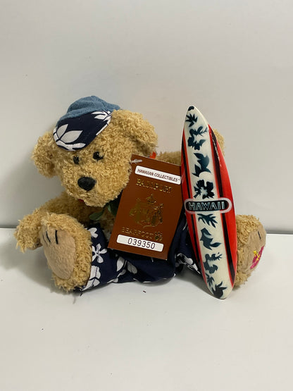 Vintage Hawaiian Collectibles Passport Bearfoot Plush Hawaii Keikiokekai