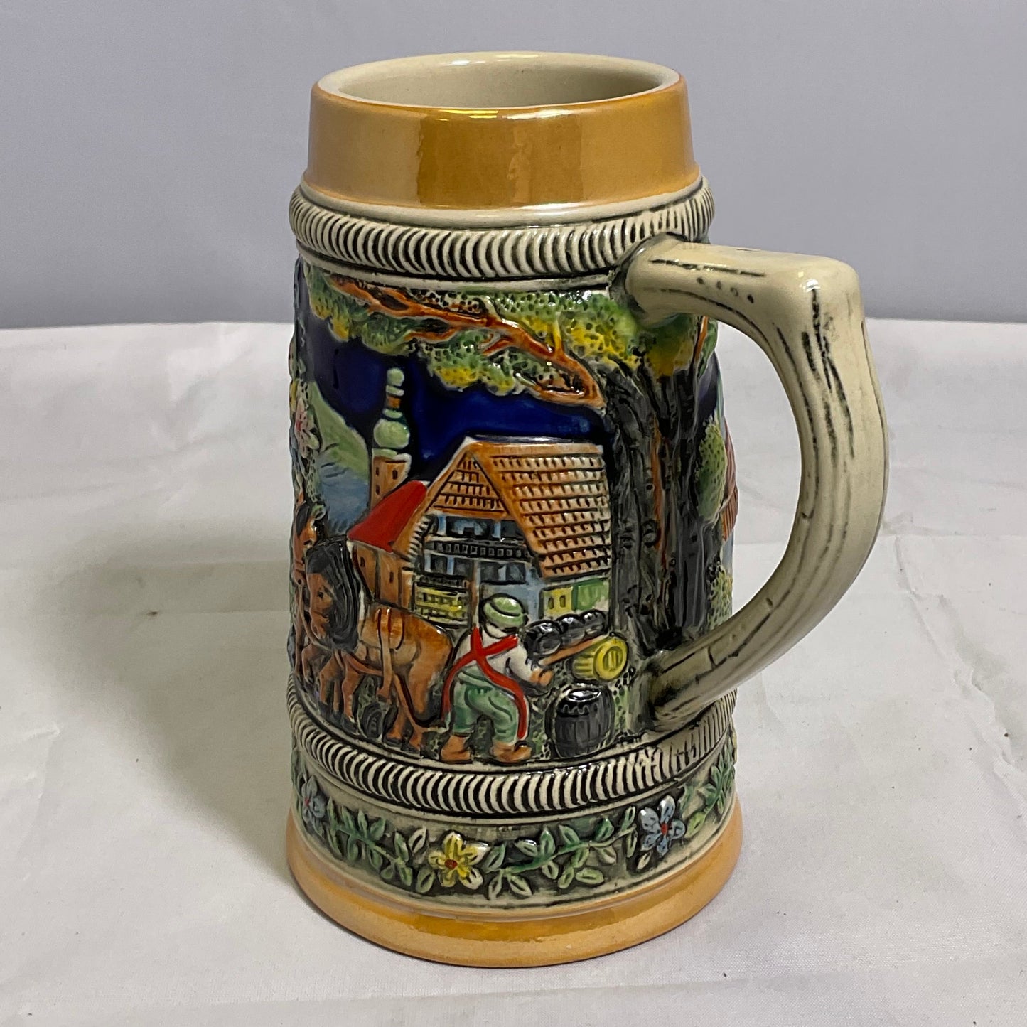 E.H.G Helen Georgia Collectible Bavarian Style Bier Stein Ceramic Beer Drinking Mug Cup