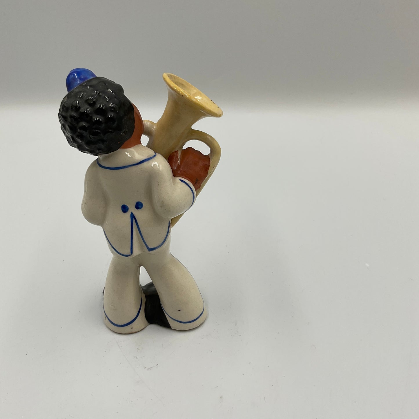 Vintage Hand Painted Ceramic Band Musican Figurine