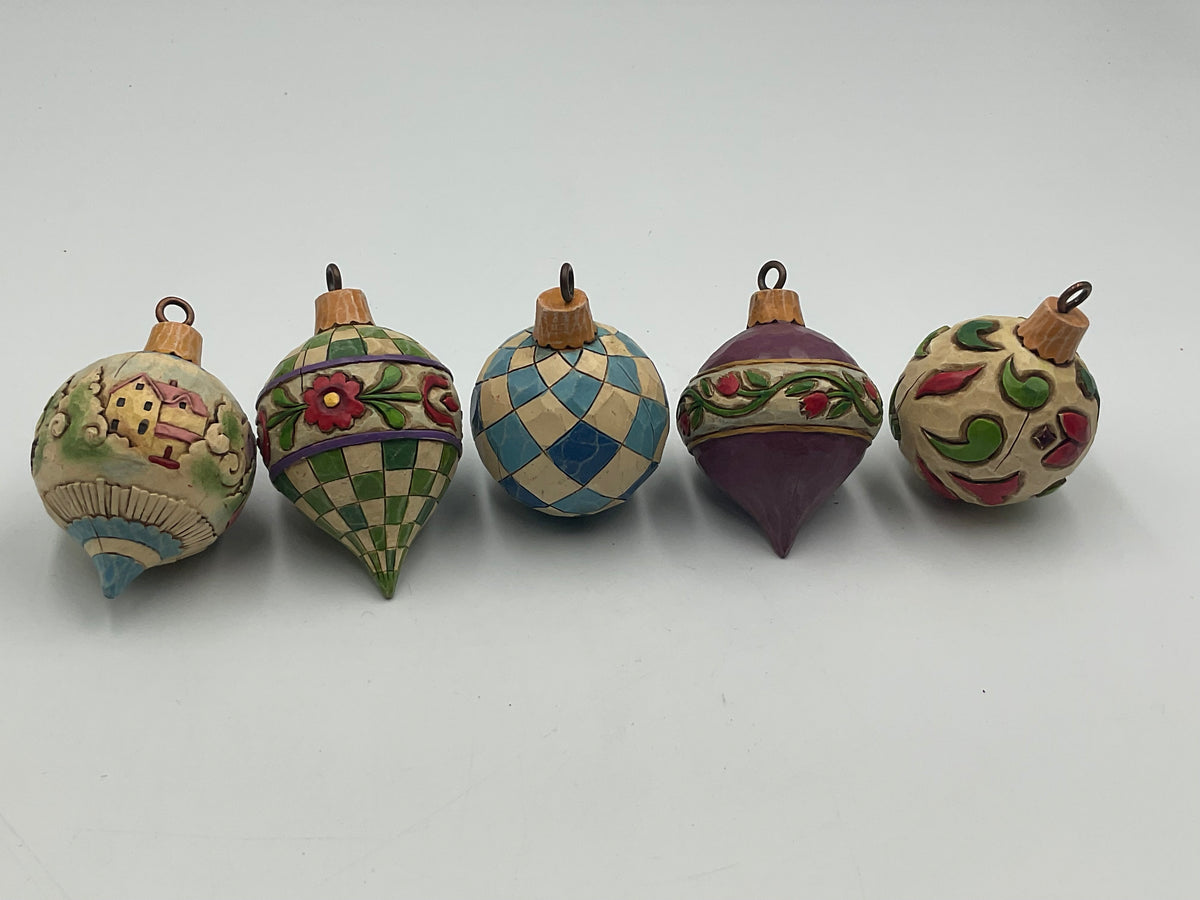 Jim Shore Sleigh Bells Ring Christmas Sleigh 5 Ornaments Heartwood Creek