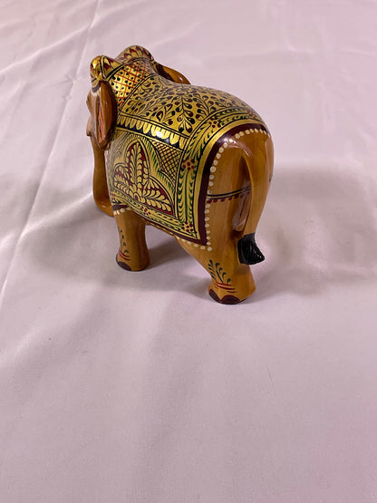 Hand Made & Painted Tan Brown Elephant Figurine