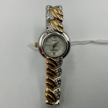 Gruen Two Tone Braided Band Watch NEW BATTERY