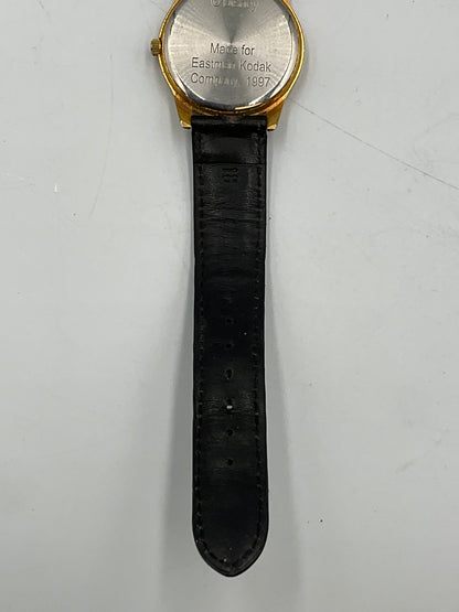 1997 Disney World 25th Anniversary Eastman Kodak Watch Black Leather Working