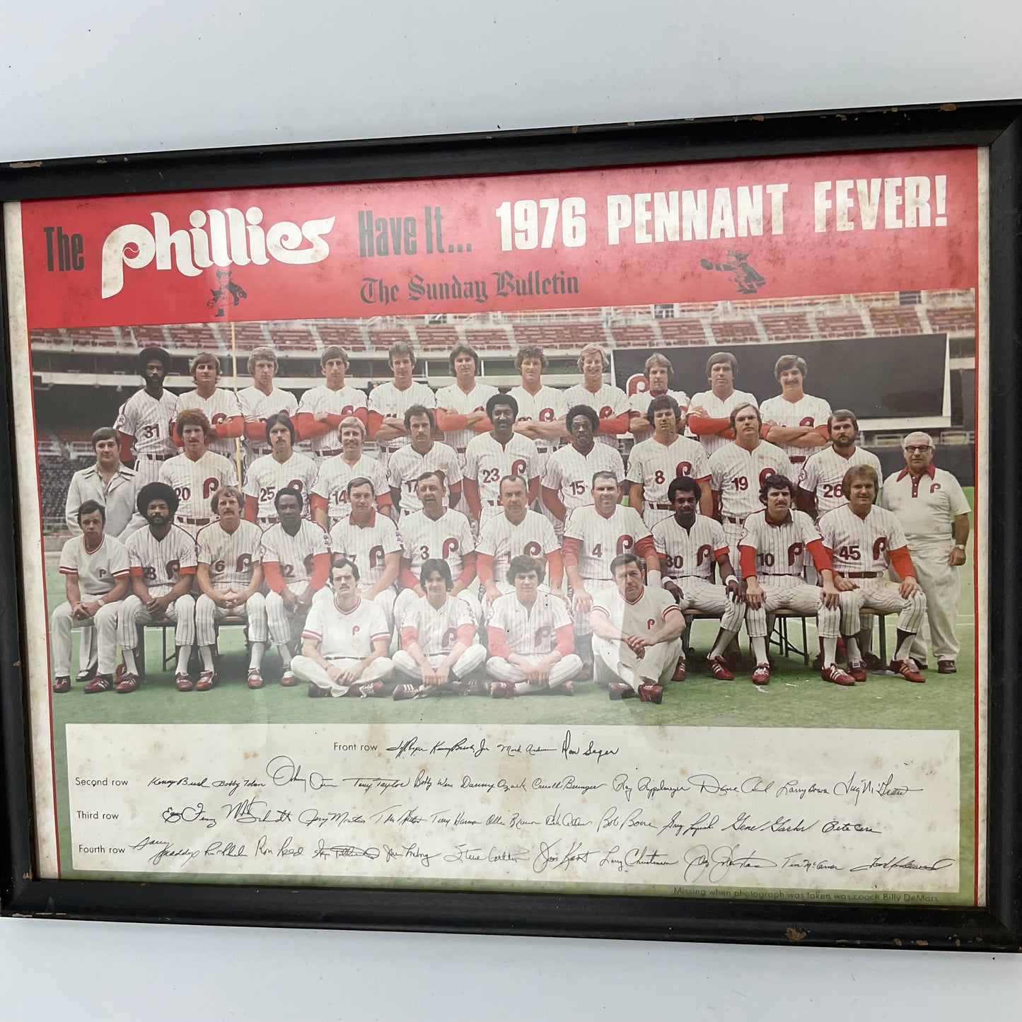 The Phillies Have It…1976 Pennant Fever Autographed Phillies Team Photo