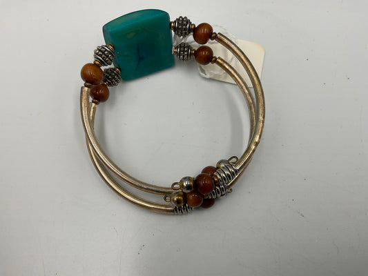 Handmade Bangle With Blue Turquoise Stone