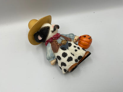 Enesco Mary's Moo Moos Trick Or Treat Ma'am 726044 Halloween Cowboy Cow 2000