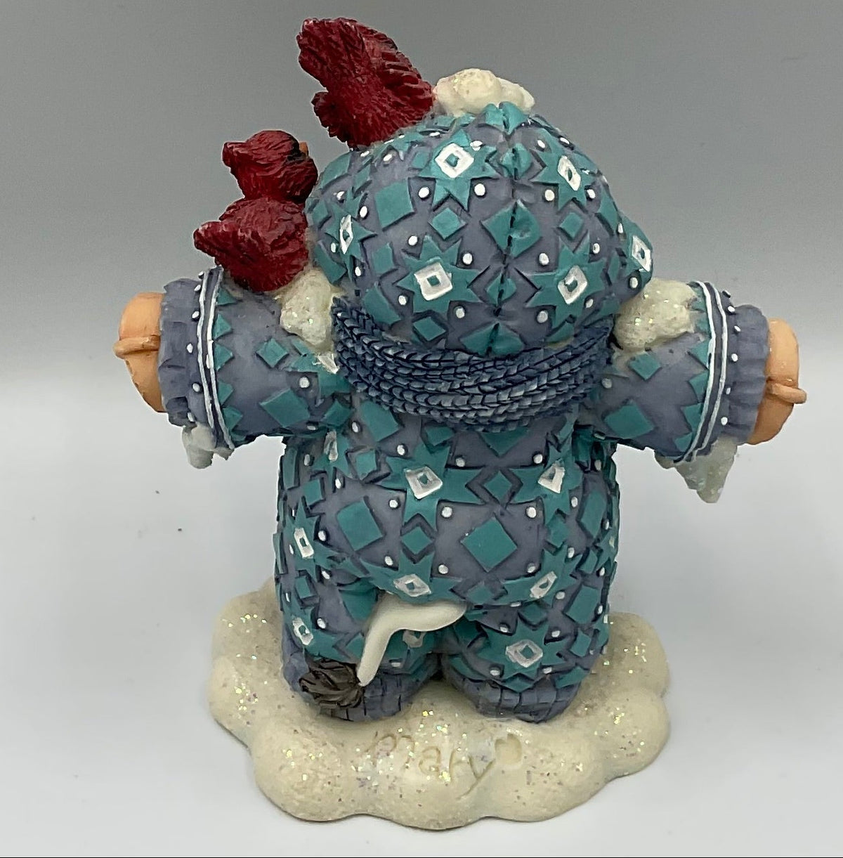 Enesco Mary's Moo Moos I Can't Moooove Cow Cardinal Figurine 1998 #372773