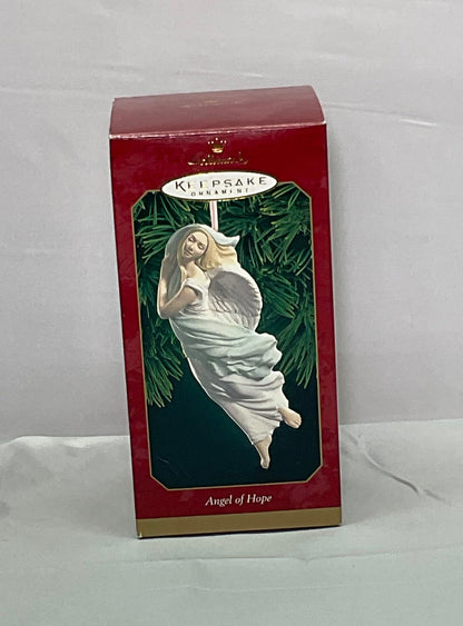 Angel of Hope Vintage 1999 Hallmark Keepsake Ornament Gold Crown Exclusive in Original Box