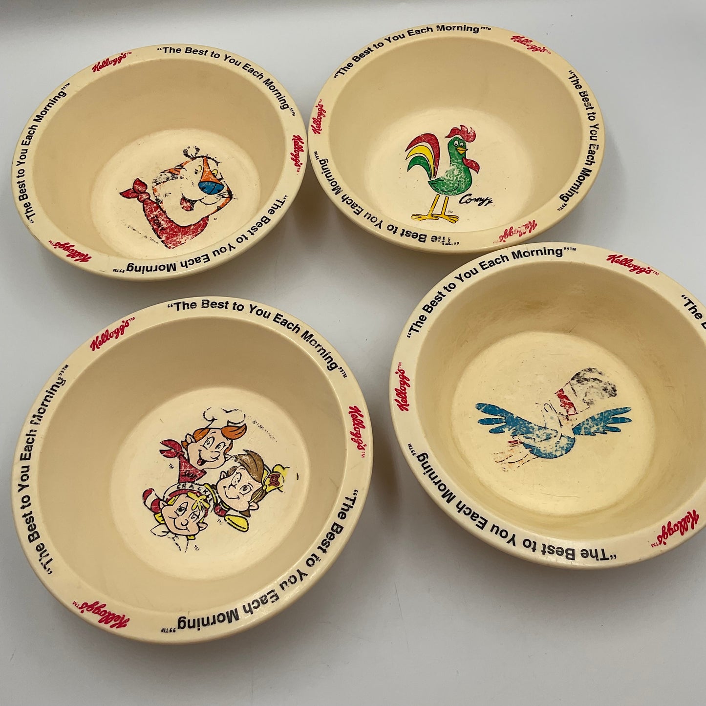Vintage 1995 Kellogg’s Plastic Cereal Bowls Set of 4