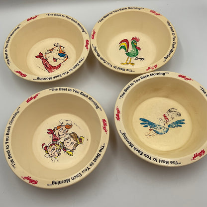 Vintage 1995 Kellogg’s Plastic Cereal Bowls Set of 4