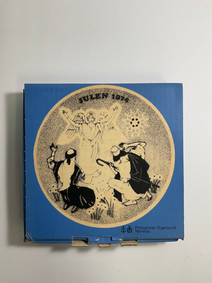 Julen Porsgrund Vintage 1974 The Shepherds Plate With Original Box