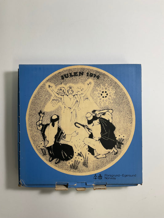 Julen Porsgrund Vintage 1974 The Shepherds Plate With Original Box