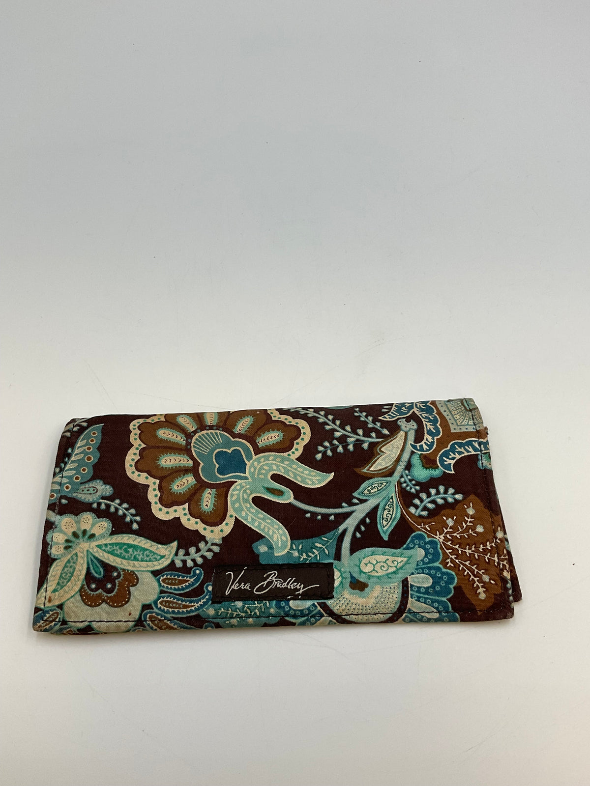 Vera Bradley Java Blue Quilted Tote Handbag w/ Checkbook Cover