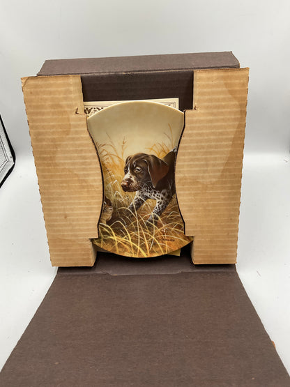 The Edwin M.Knowles China Co. “Fritz’s Folly-The German Shorthaired Pointer By Lynn Kaatz