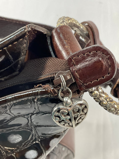 Brighton Shoulder Bag - Dark Brown - Metal Accents