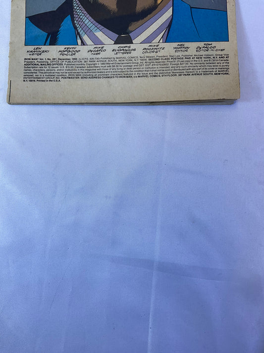 The Invincible Iron Man #287 Without Cover