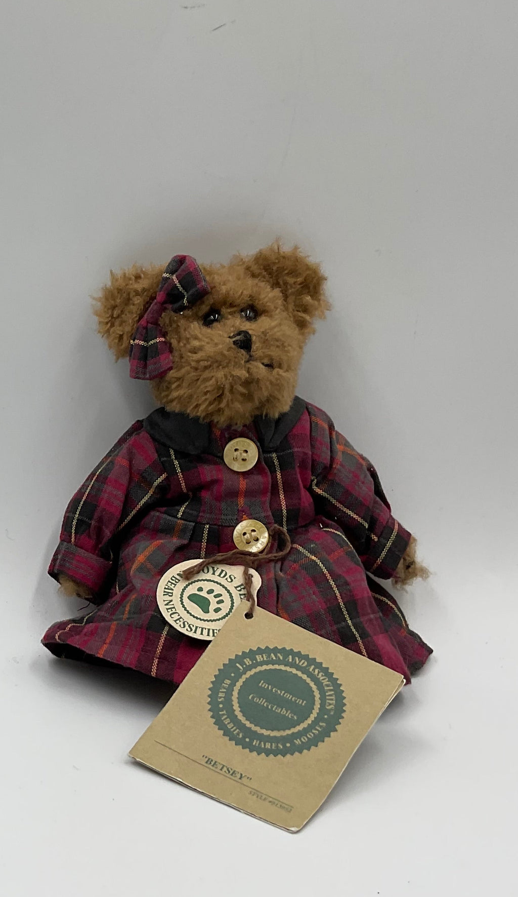 Vintage Boyds Collection Bears Betsey #913952 Plush Bear w Tags