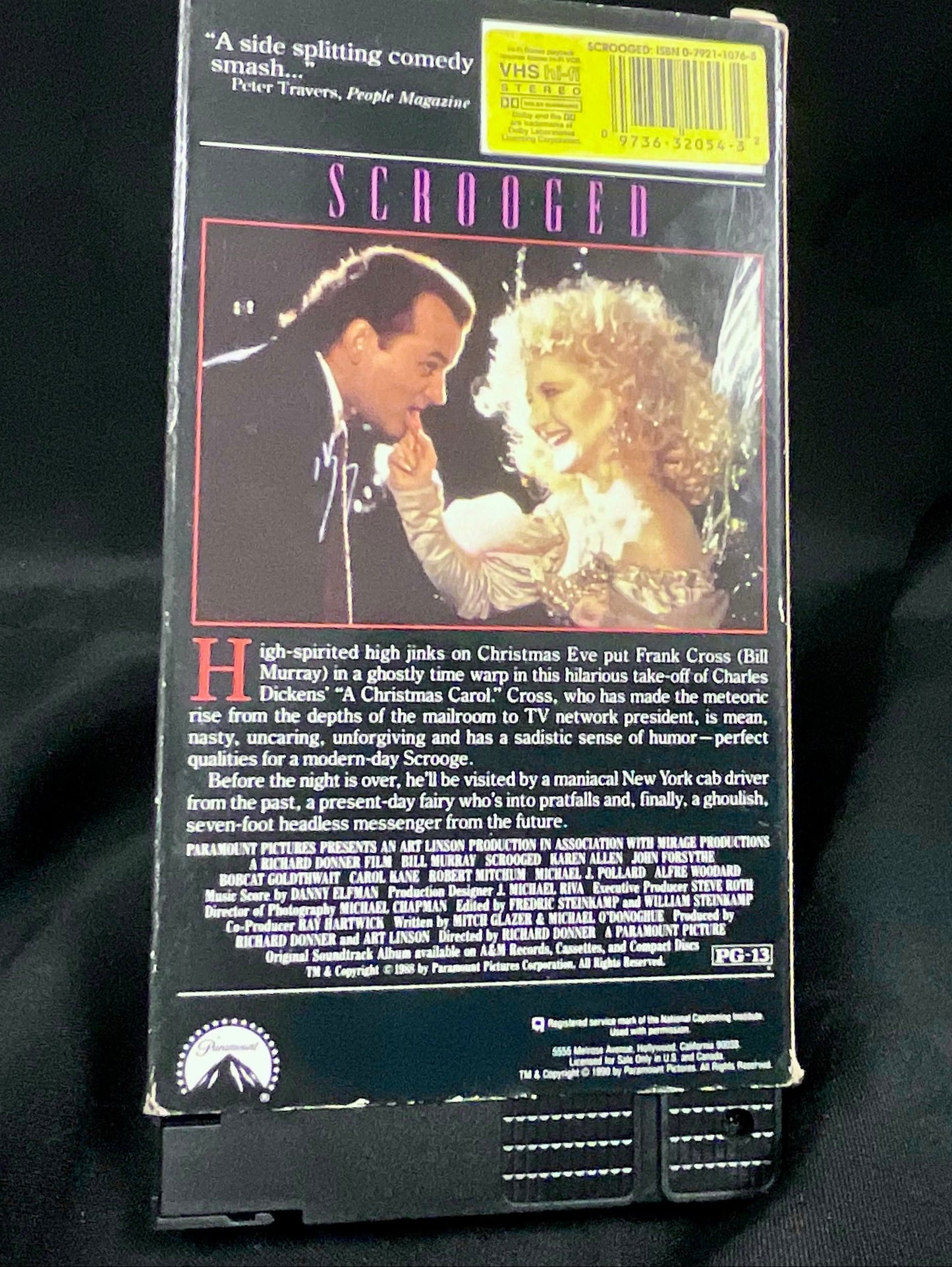 Scrooged Vintage 1988 VHS Video Tape Movie Bill Murray Pre-Owned Film
