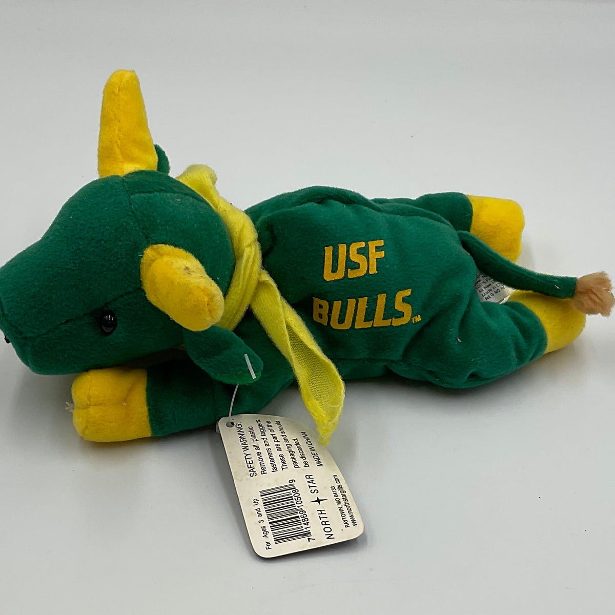 University of South Florida (USF) Bulls Vintage Beanie Mascot Plush