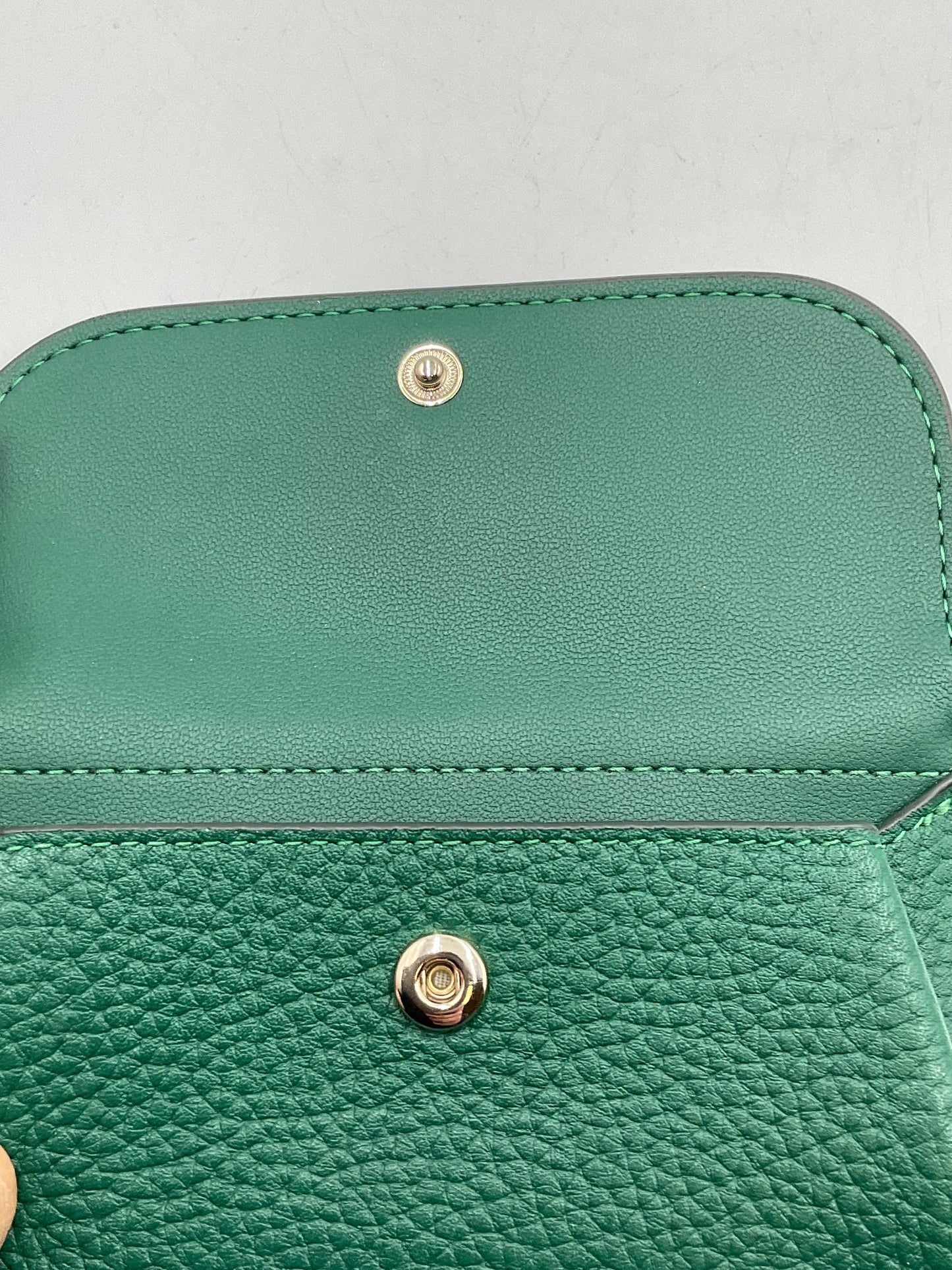 Kate Spade New York Forest Green Pebble Design Leather Wallet