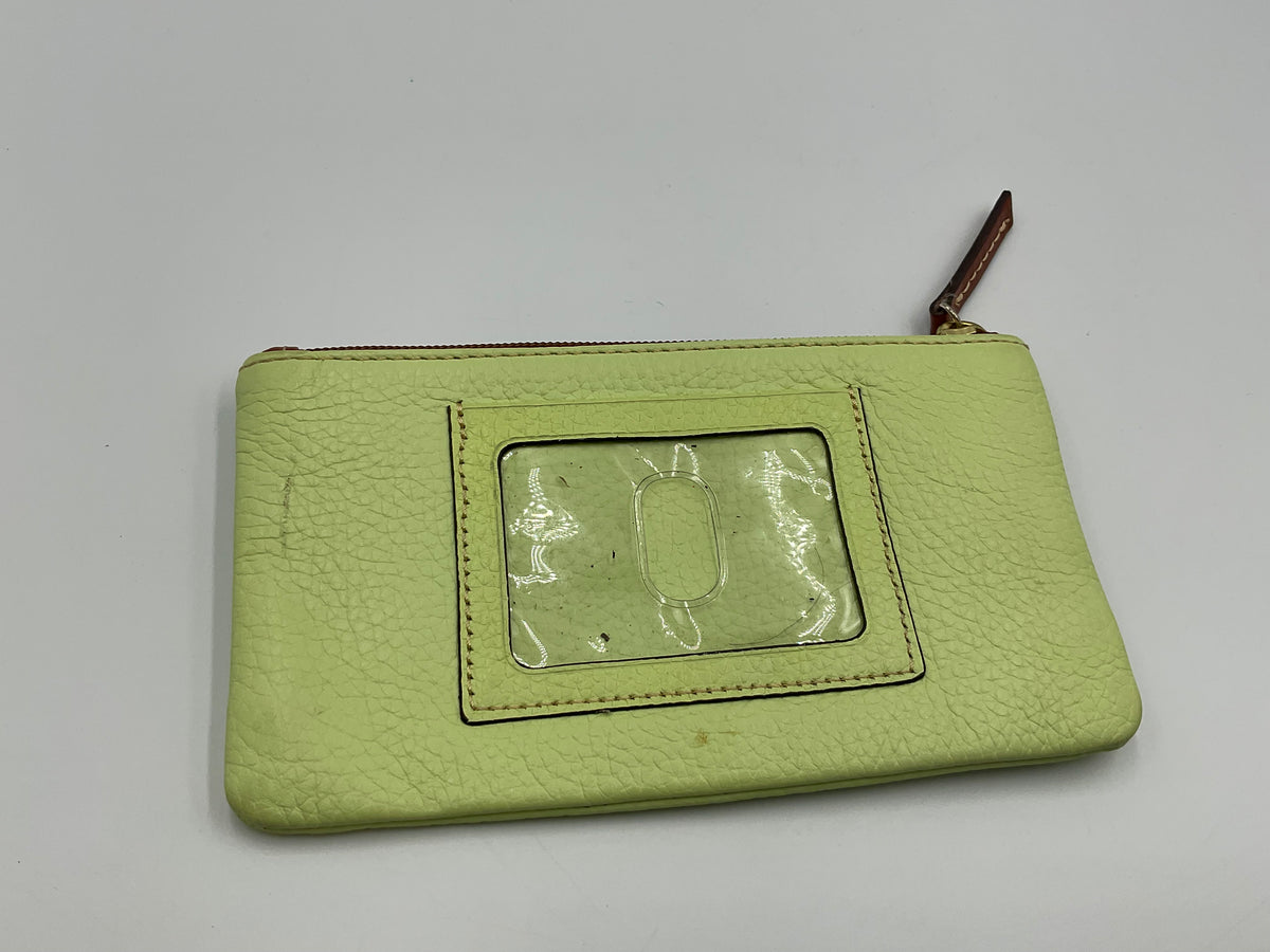 Dooney & Bourke Pebble Grain Logo Lock Shoulder Bag Lime Green with Pouch