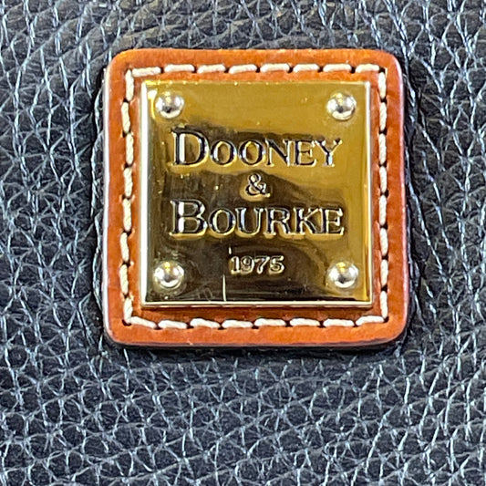 Dooney & Bourke Black Brown Pebbled Leather Lexington Shopper Tote Handbag