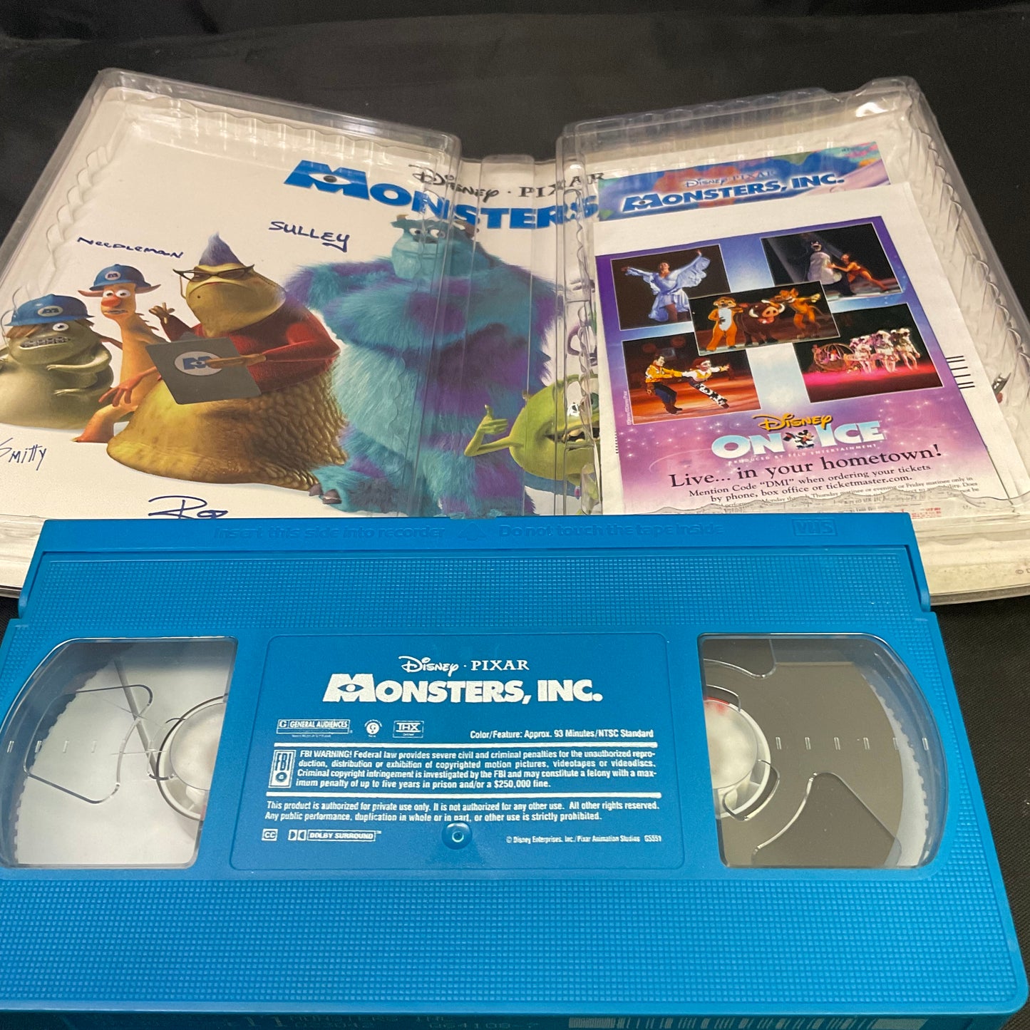 Disney Pixar Monsters Inc. VHS Tape