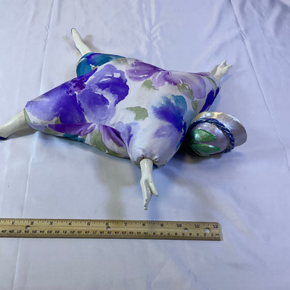 Poupee Millet Vintage Purple Floral Art Doll Handmade in France
