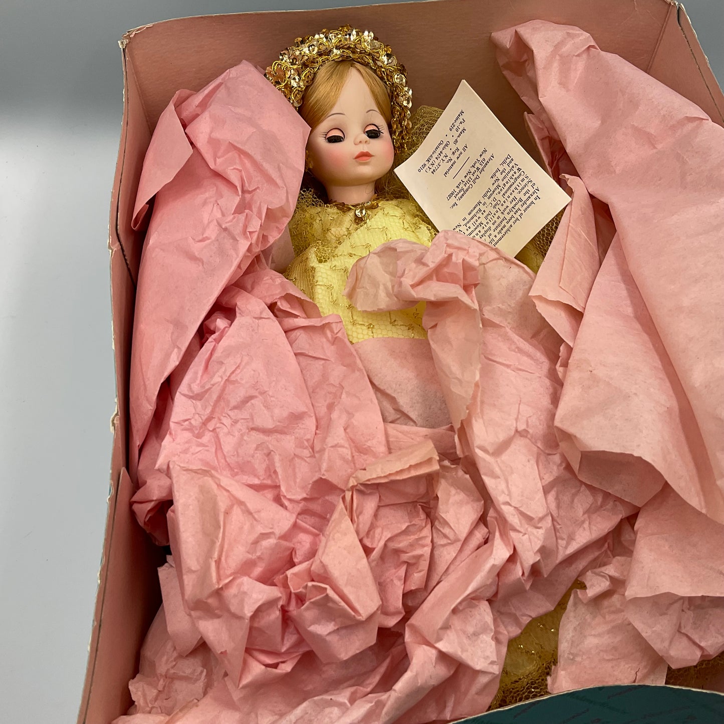Vintage Madame Alexander Sleeping Beauty Doll with an orginal box and booklet