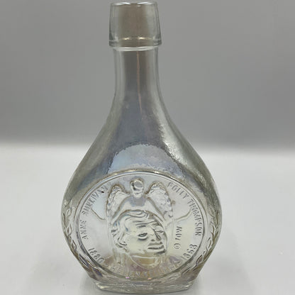 Vintage Wheaton Helen Keller Iridescent Carnival Glass Bottle