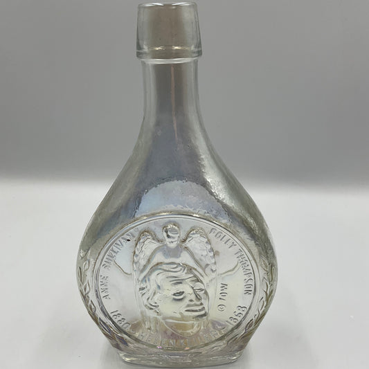 Vintage Wheaton Helen Keller Iridescent Carnival Glass Bottle