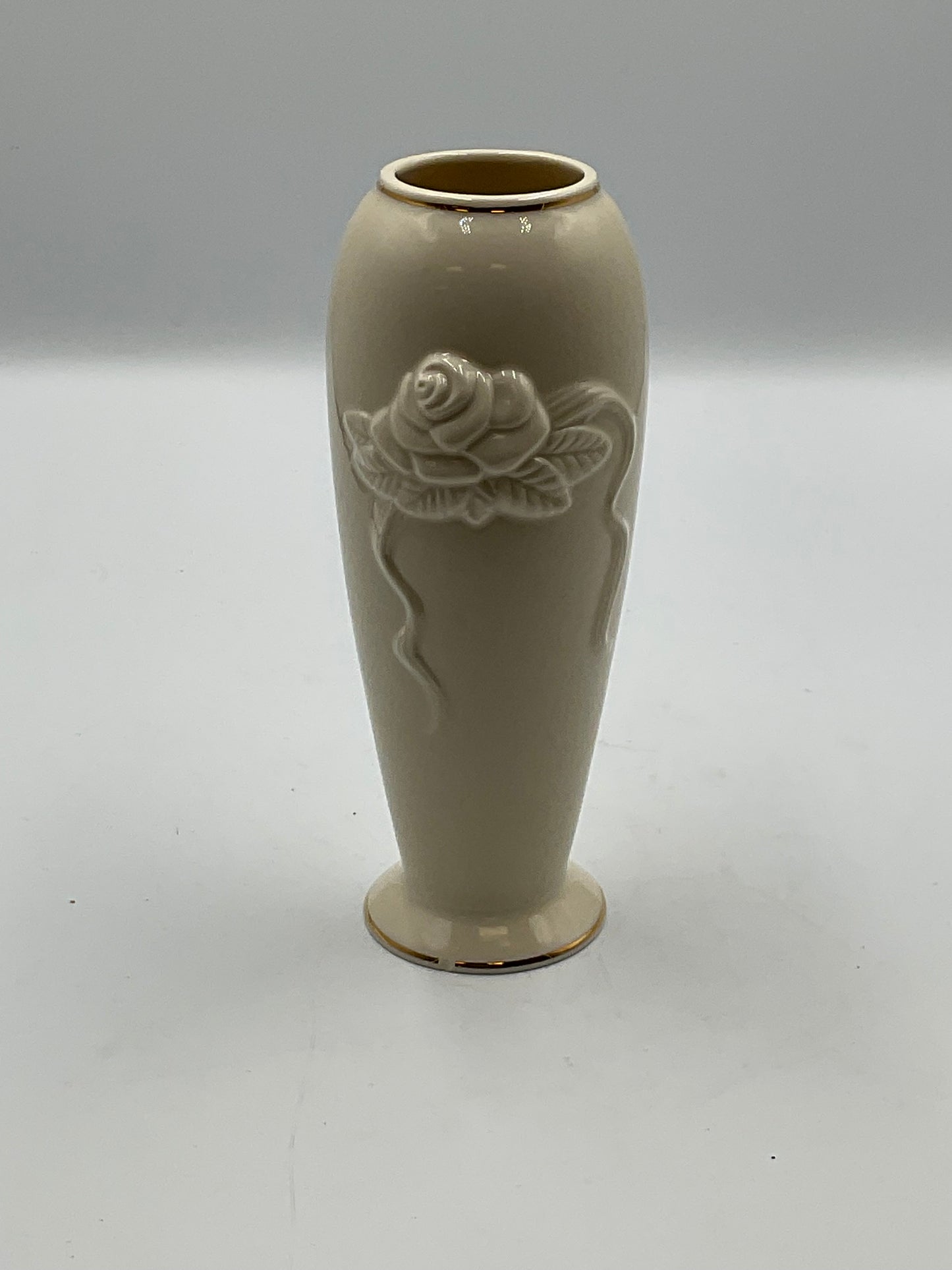 Lenox Rose Blossom Ivory Porcelain Vase
