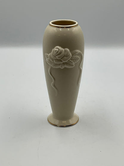 Lenox Rose Blossom Ivory Porcelain Vase