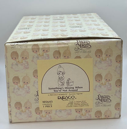 Precious Moments Vintage 1988 Something's Missing When You're Not Around Figurine Orig Box