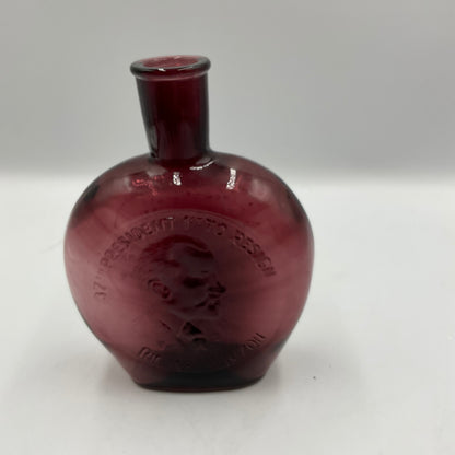 Vintage Wheaton Amethyst Carnival Glass Bottle