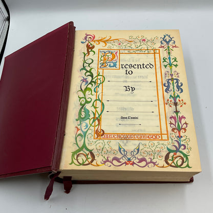 Vintage Hardcover Edition of the Holy Bible by J.J. Little & Ives Co.