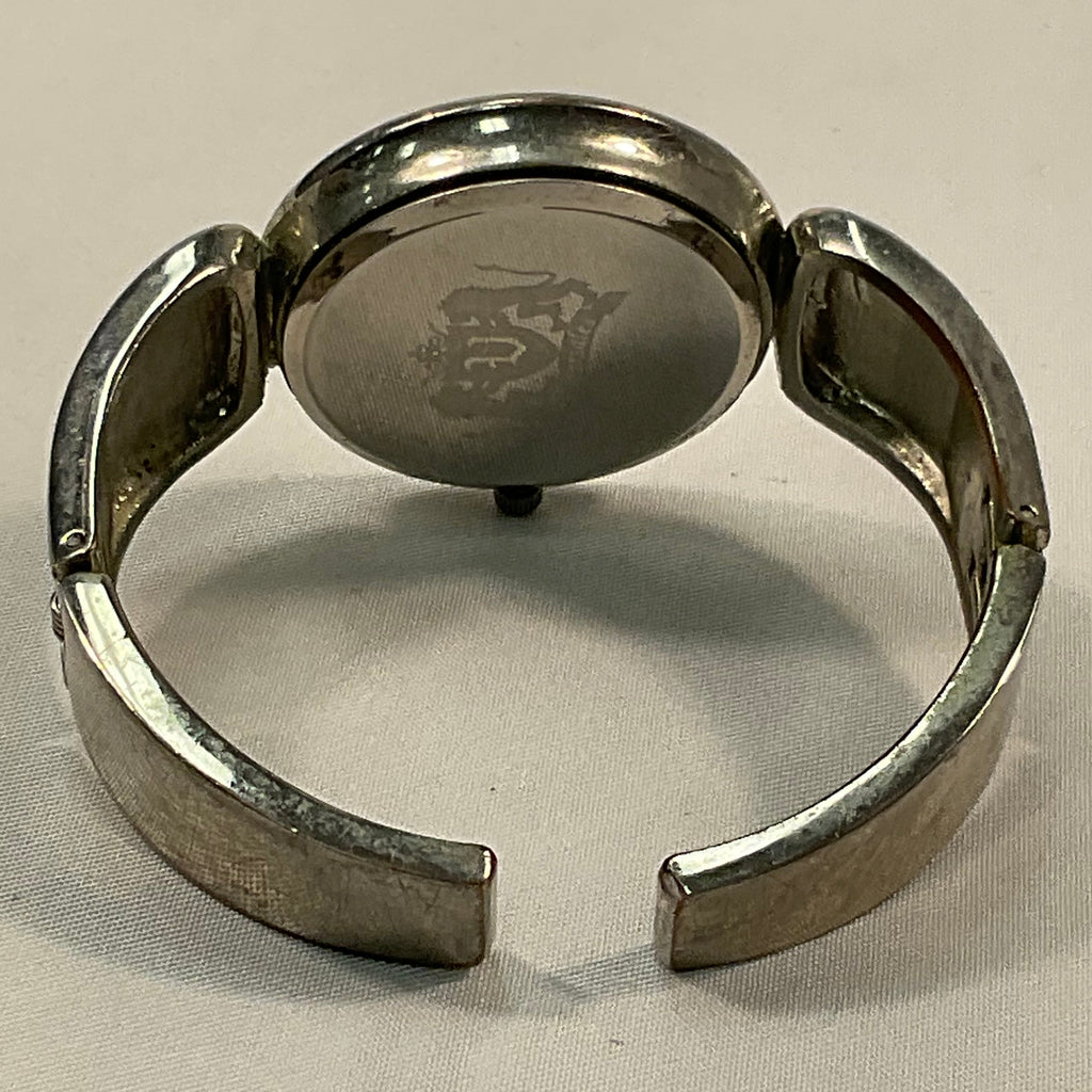 Varsales Silvertone Quartz Hinged Bracelet Style Women's Watch Pre-Owned with New Battery