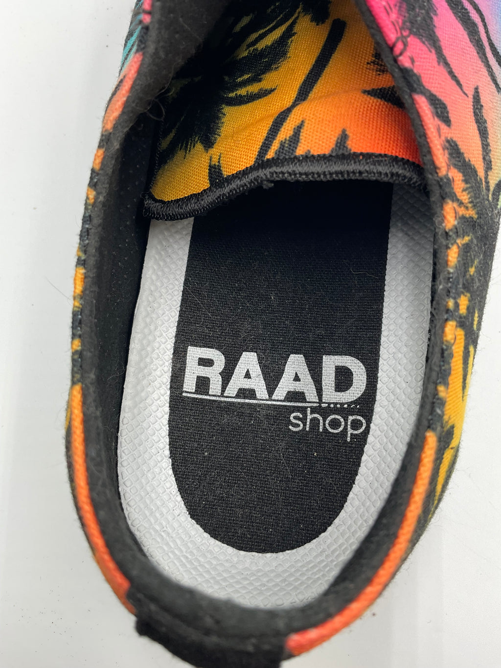RAAD Palm Tree Canvas Low Top Sneakers Size 10M