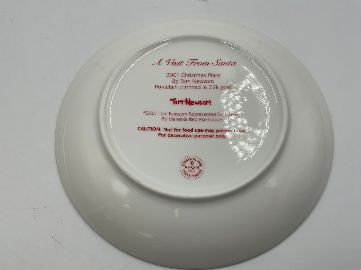 2001 Avon Collector’s Plate “A. Visit From Santa”
