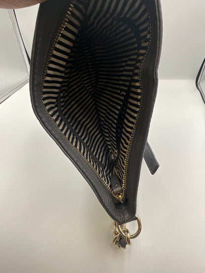 Kate Spade New York Jackson Street Melisse Leather Crossbody Bag in a deep Charcoal Grey colorway