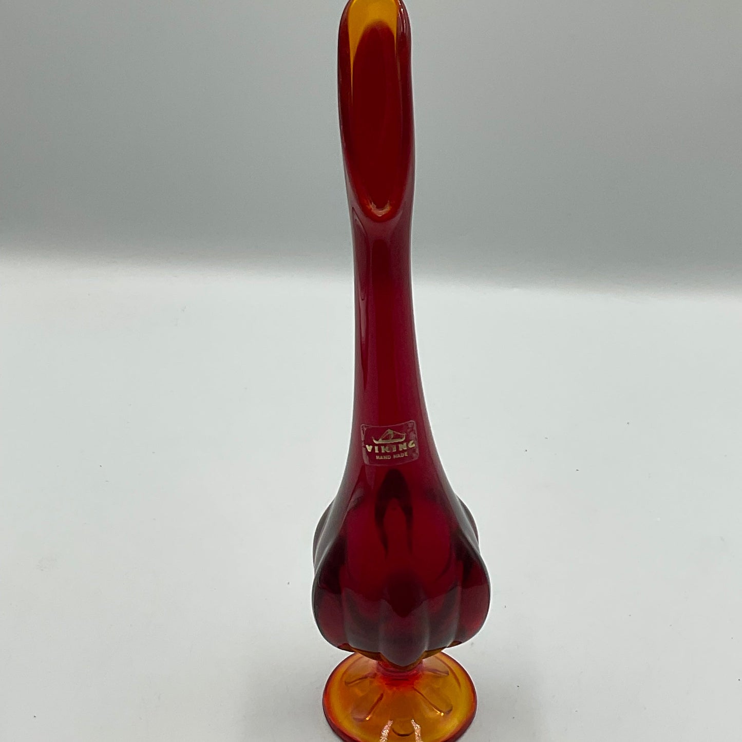 Vintage Viking Glass Swung Vase