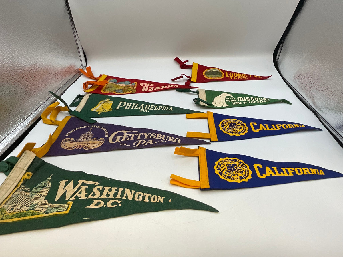 Vintage Souvenir Felt Pennants Collection