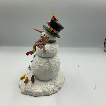 Lenox Feathered Friends Snowman & Birds Lynn Bywaters Figurine