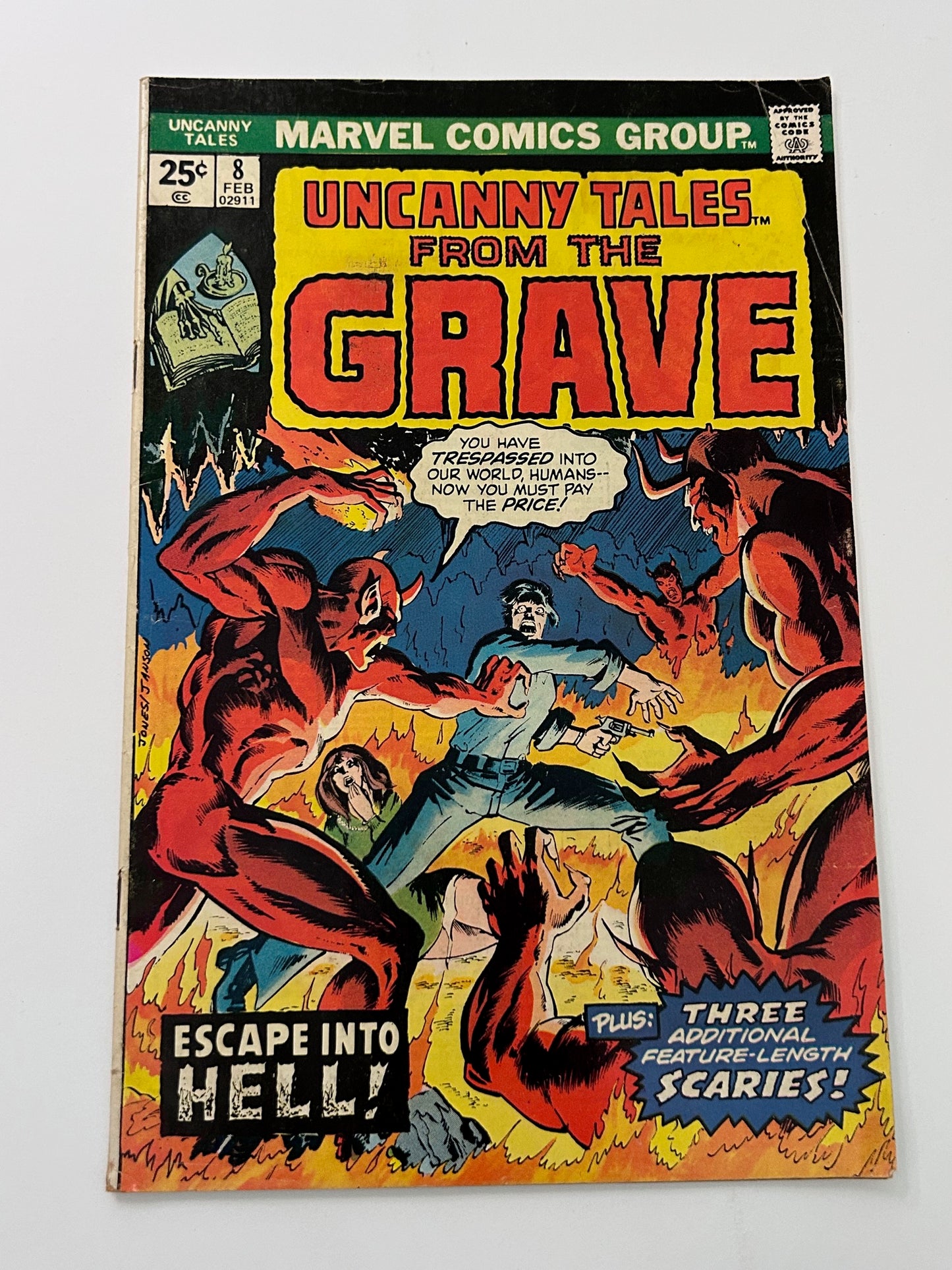 Uncanny Tales From The Grave #8 Vintage 1975 Marvel Comic Book