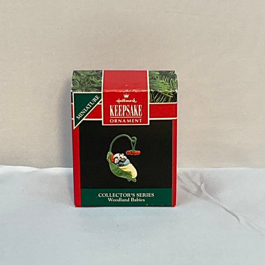 Hallmark Keepsake Miniature Christmas Ornament "Woodland Babies" 1992